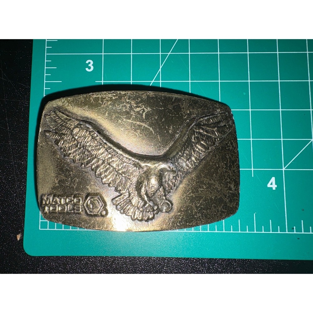 Vintage Matco Tools Belt Buckle Limited Edition Eagle Design Brass Finish‎ - Picture 5 of 5